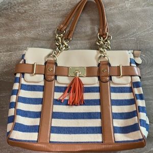 ALDO Striped Canvas Shoulder Purse